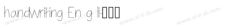 handwriting En g li字体转换